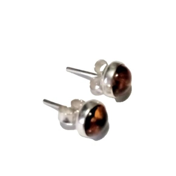 Baltic Amber Sterling Silver 925 Stud Earrings Women's Jewelry Gem Formal Classi - Picture 2 of 6